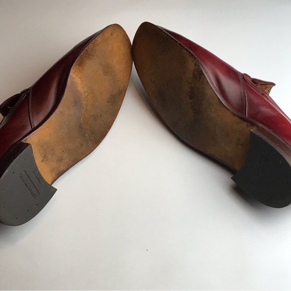 Bally Switzerland Men's Harald Loafer Leather Burgundy Sz 10.5D Vtg - Picture 3 of 5